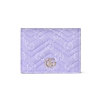 lilac and white GG denim