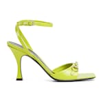 acid green shiny leather