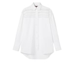Bluse aus Baumwollpopeline mit Stickerei