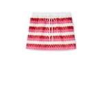 Striped GG macramé skirt