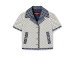Chaqueta de rizo de algodón con rombos
