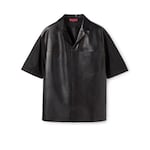 Poloshirt aus weichem Leder mit Nylon