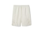 Linen shorts with embroidery