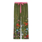 Pantalon en soie imprimée