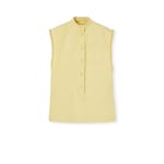 Top in denim con ricamo