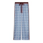 Printed silk twill pants