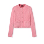 Fine viscose jacquard cardigan