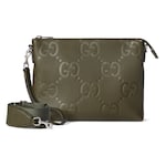 dark green GG leather