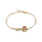 Bracelet clé Double G avec cristaux