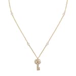 Collier clé Double G avec cristaux