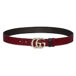 Leder in Rosso Ancora Rot und Schwarz