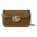 pelle scamosciata GG marrone