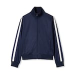 Technical jersey zip jacket with embroidery