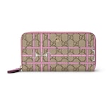 Zip around wallet with print