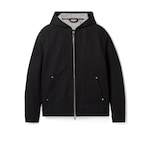 Giacca in denim di cotone GG jacquard con zip