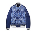 Jacke aus Satin mit Print und Reißverschluss
