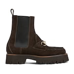 dark brown suede