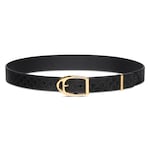 Belt with stirrup buckle