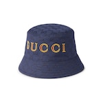 GG cotton canvas jacquard bucket hat