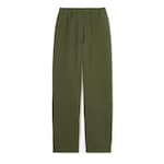 Cotton jersey leisure pants with embroidery