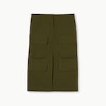 Cotton canvas skirt with embroidery