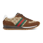 beige and dark brown GG canvas