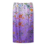 Printed silk twill skirt