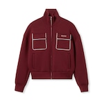 Jersey zip sweatshirt with logo