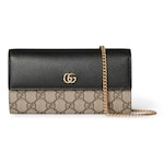 GG Marmont bi-color wallet on chain