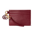 Card case with Double G and butterfly charm