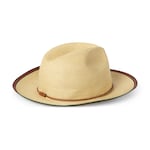 Cappello in paglia con nastro Web