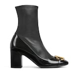 schwarzes Stretch-Leder 