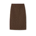 Seeded wool skirt