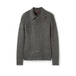 Brushed wool mohair cardigan