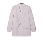 Double-breast wool gabardine jacket