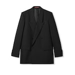 Double-breast technical panama jacket