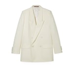 Double-breast technical panama jacket