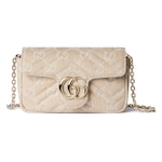 taupe and white GG denim