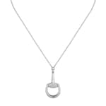 Gucci Horsebit diamond 18k pendant necklace