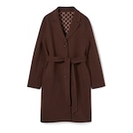 Reversible silk wool coat