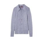 Brushed wool mohair cardigan