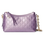 lilac GG leather