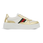 goldfarbenes Metallic-Leder
