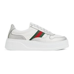 silver metallic leather