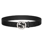 Кожа Gucci Signature черного цвета