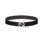 black Gucci Signature/brown leather