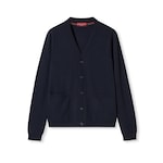 Fine cashmere cardigan with intarsia