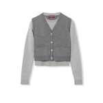 Wool silk top with vest overlay