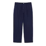 Washed denim pant with embossed label