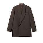 Double-breast technical panama jacket